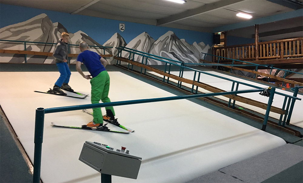 Leren skiën rollerbaan